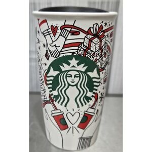 Starbucks Limited Edition‎ 2017 Holiday Christmas Scene Ceramic Travel Tumbler